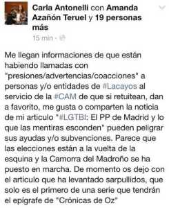 Facebook de Carla Antonelli